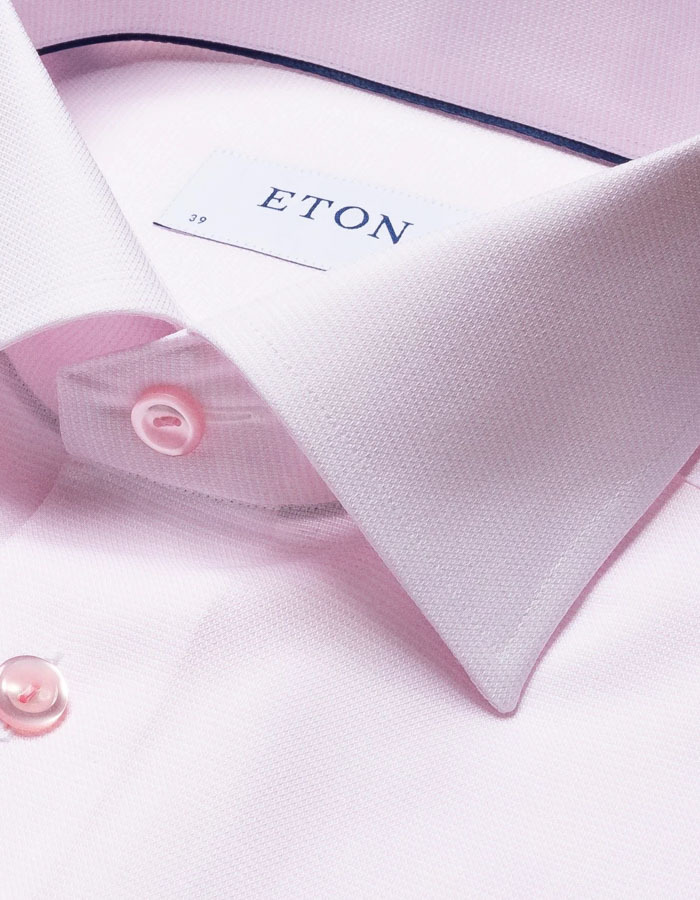 Signature Oxford hemd met cutawaykraag roze