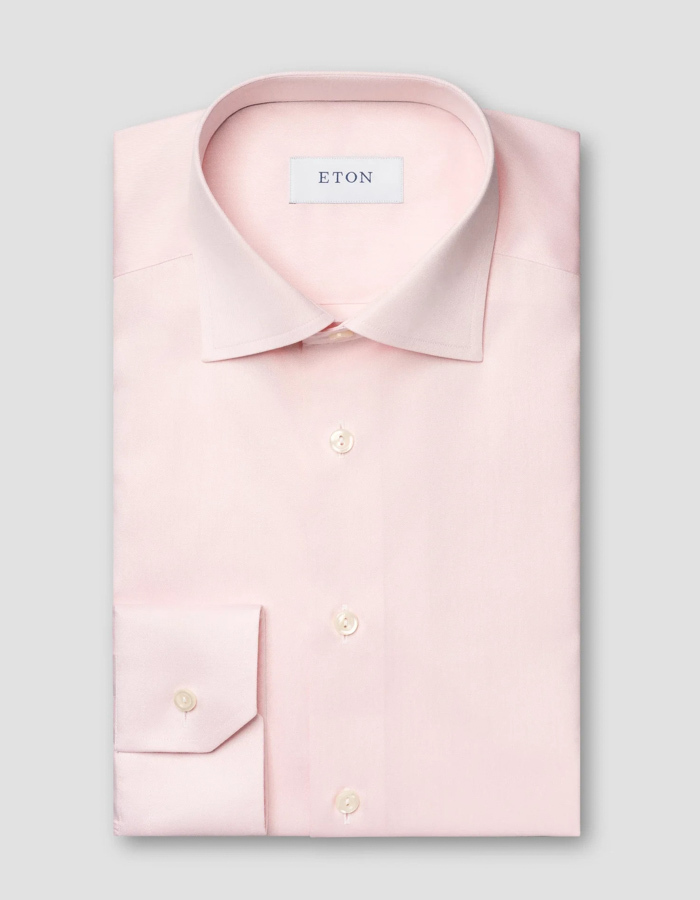 Slim fit Signature Twill hemd roze