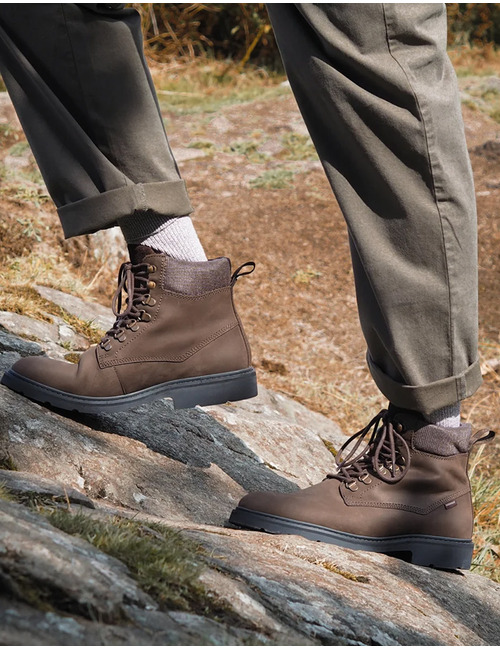 Nevis waterdichte nubuck Derby boots donkerbruin