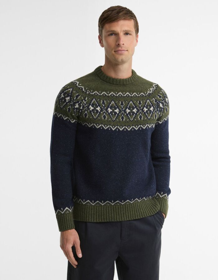 Fair isle trui met ronde hals
