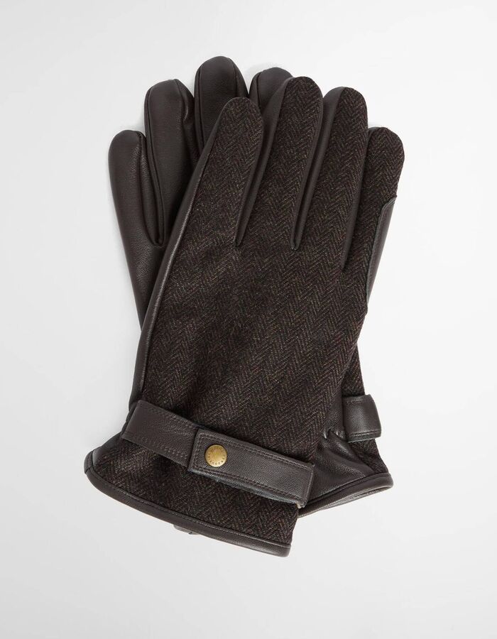 Barlow waterdichte handschoenen met leder bruin