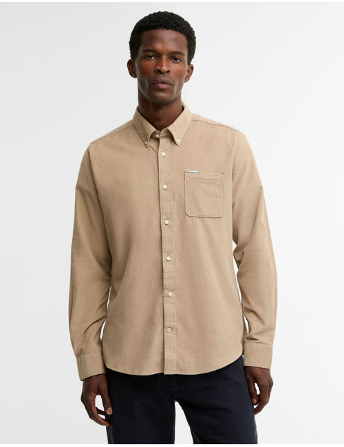 Ramsey hemd in corduroy washed stone