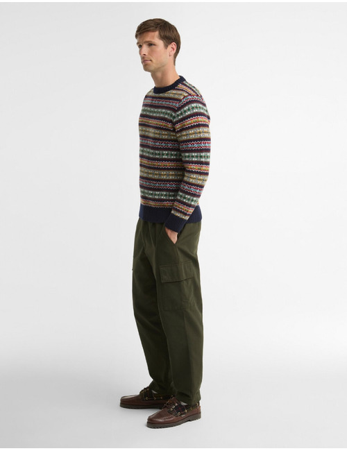 Trui met fair isle-patroon navy
