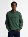 Sweater met geborduurd borstmotief groen