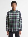Geruit hemd met button-downkraag groen
