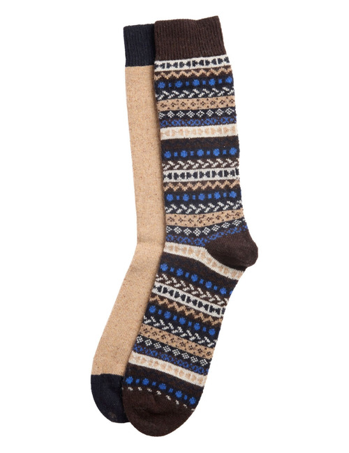 Fairisle sokken set van 2 Birchwood