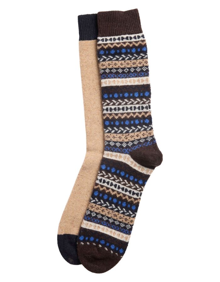 Fairisle sokken set van 2 Birchwood