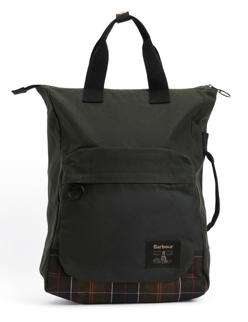 Rugzak met tartandetail sage