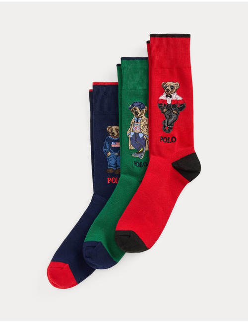 3-pack crew sokken in assorted kleuren
