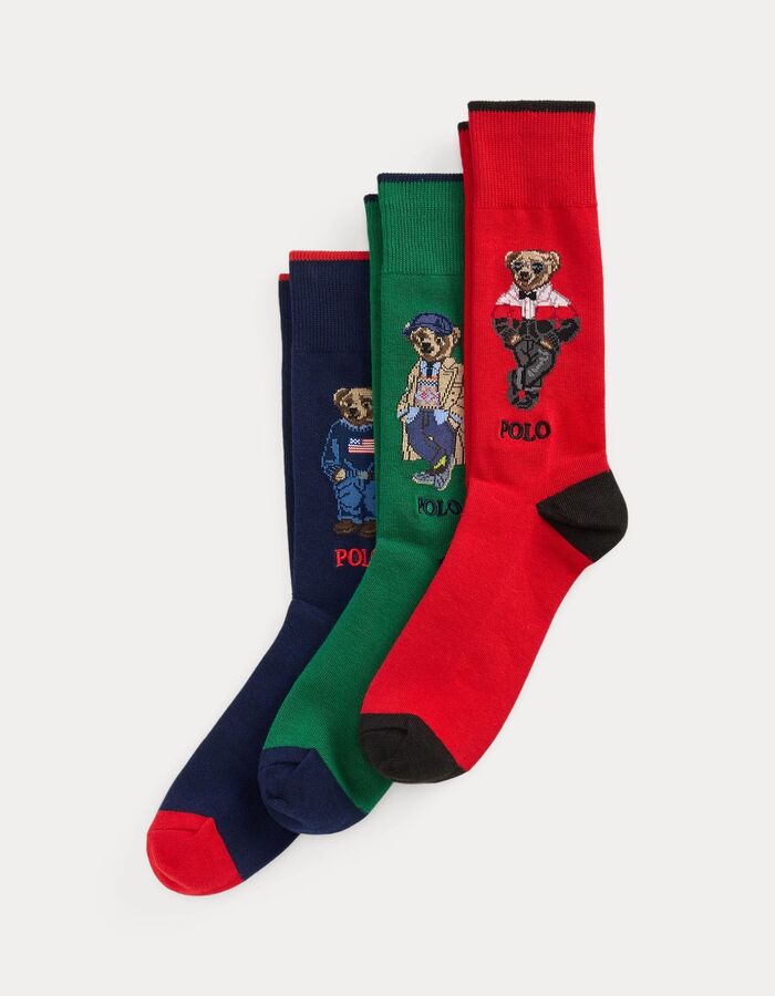 3-pack crew sokken in assorted kleuren
