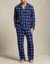 Plaid flanellen slaapset navy red white plaid