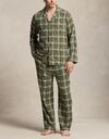 Plaid flanellen slaapset cruise olive navy cream