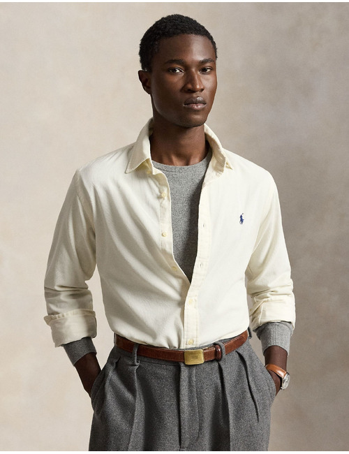 Custom fit corduroy hemd clubhouse cream