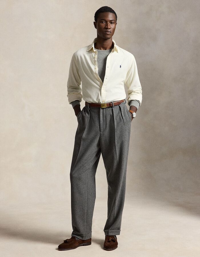Custom fit corduroy hemd clubhouse cream