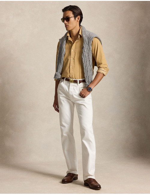Custom fit corduroy hemd classic camel