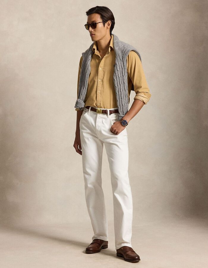 Custom fit corduroy hemd classic camel