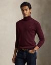 Washable wool rolkraagtrui aged wine heather