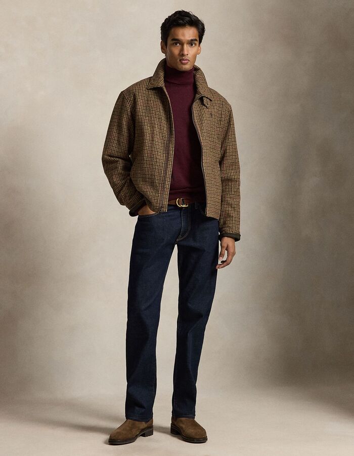 Washable wool rolkraagtrui aged wine heather