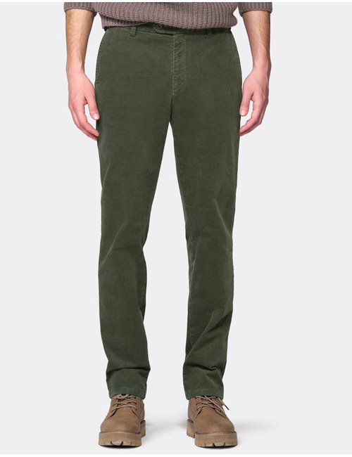 Lupus slim fit chino met stretch donkergroen