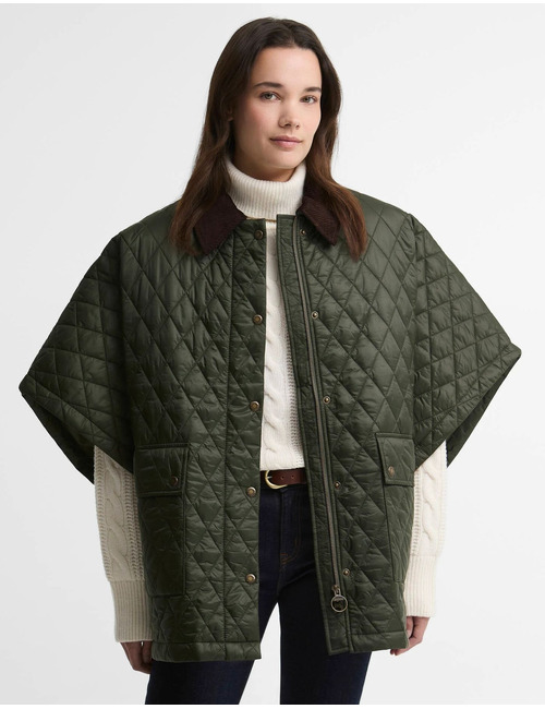 Barbour lange poncho kaki