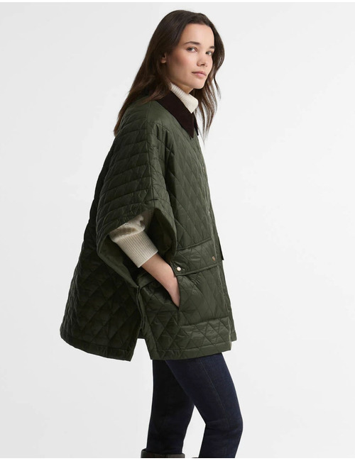 Barbour lange poncho kaki