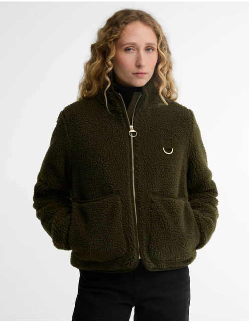 Elenora - Veste polaire avec col montant olive