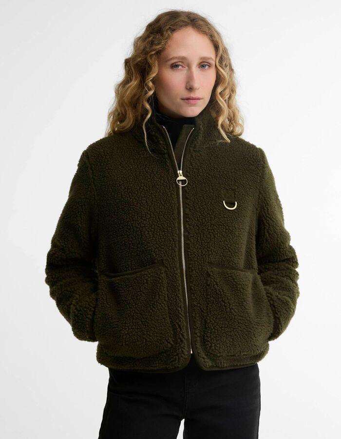Elenora - Veste polaire avec col montant olive