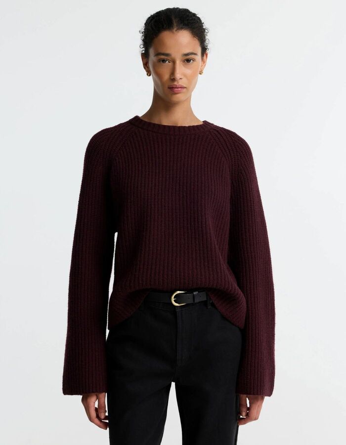 Barbour sweater rood