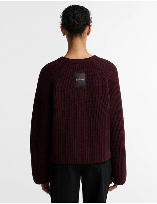 Barbour lange mouw pull rood