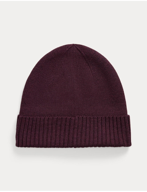 Signature Pony wollen muts merlot