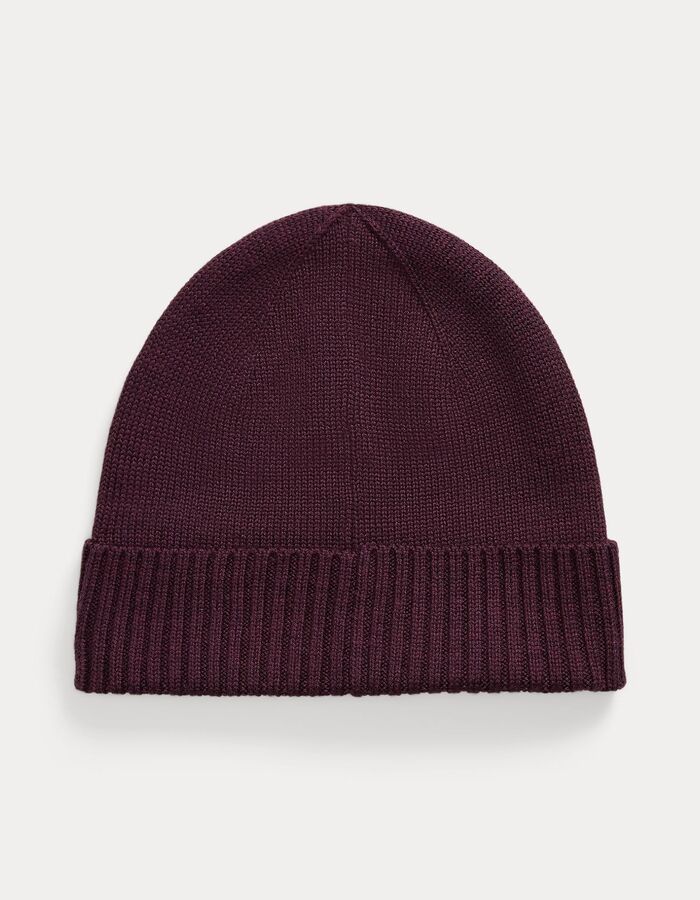 Signature Pony wollen muts merlot