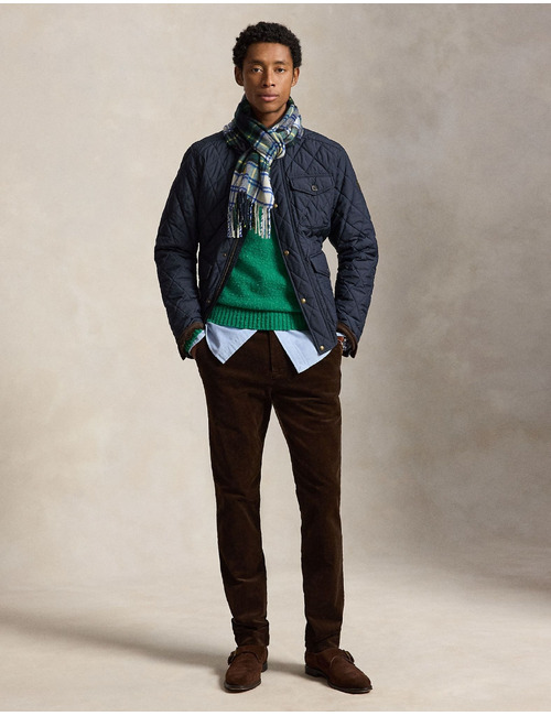 Andover slim fit corduroy broek met stretch bruin
