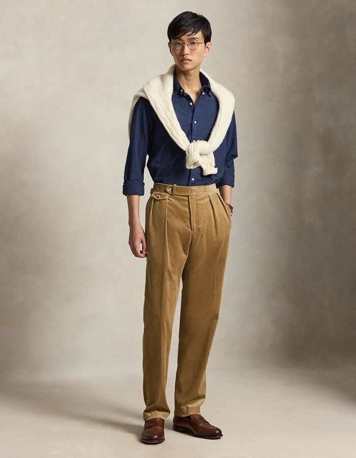 Custom fit oxford hemd gemêleerd grijs