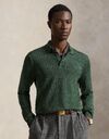 Pull en laine avec col polo vert