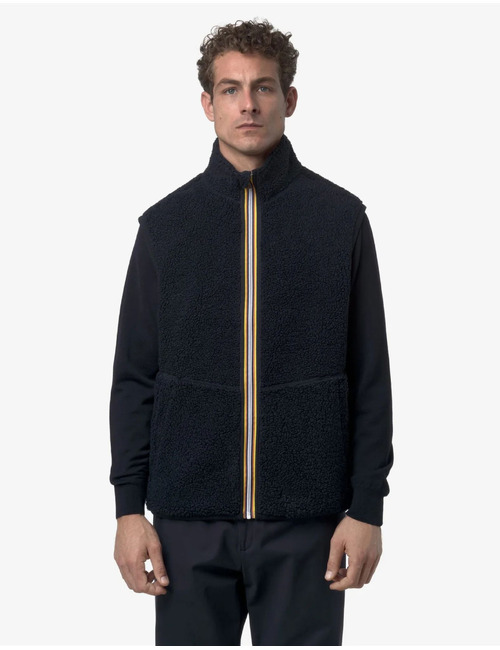 Yannick Sherpa Polar Double omkeerbare fleece bodywarmer donkerblauw
