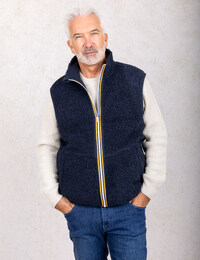 Yannick Sherpa Polar Double gilet polaire réversible bleu marine