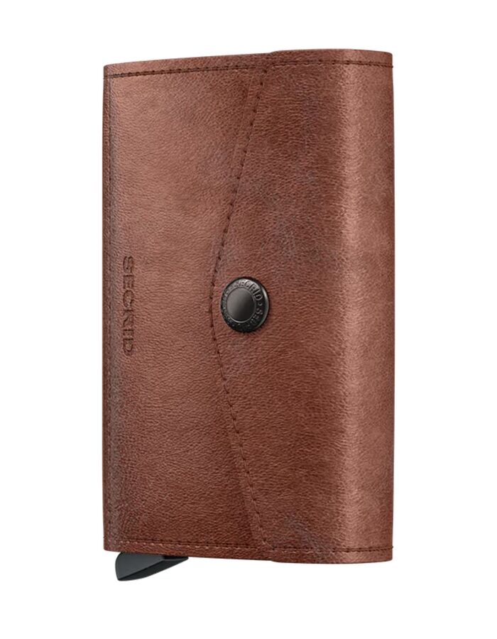 Envelope Wallet Vintage leren portefeuille cognac