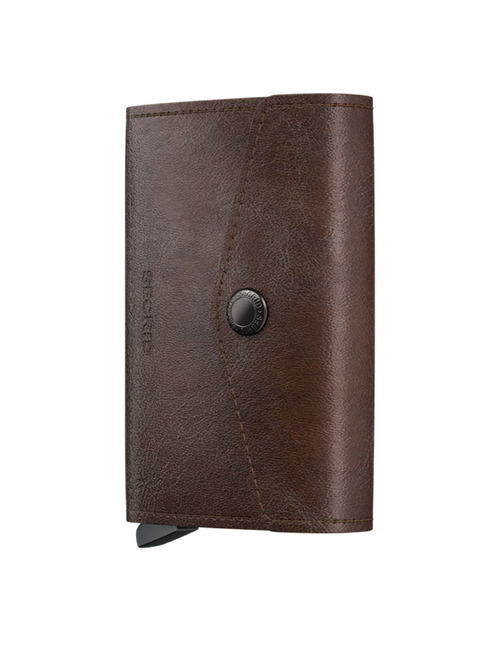 Envelope Wallet Vintage leren portefeuille chocolate