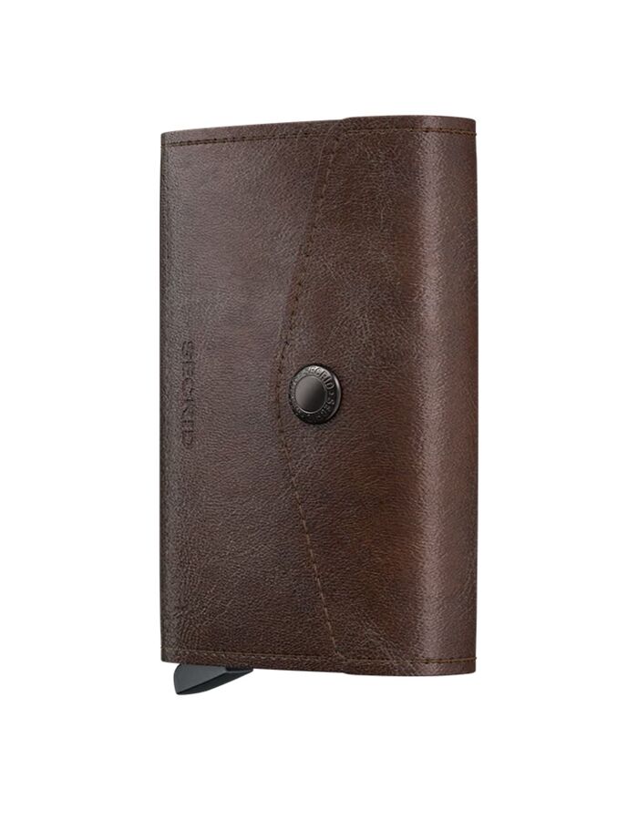 Envelope Wallet Vintage leren portefeuille chocolate