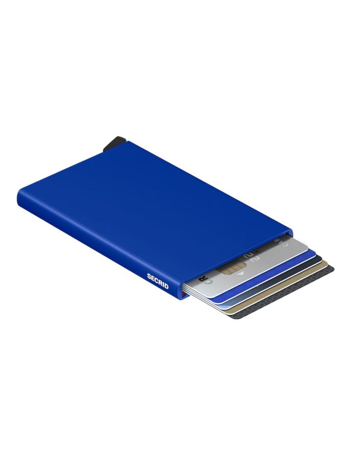 Cardprotector aluminium kaarthouder blauw