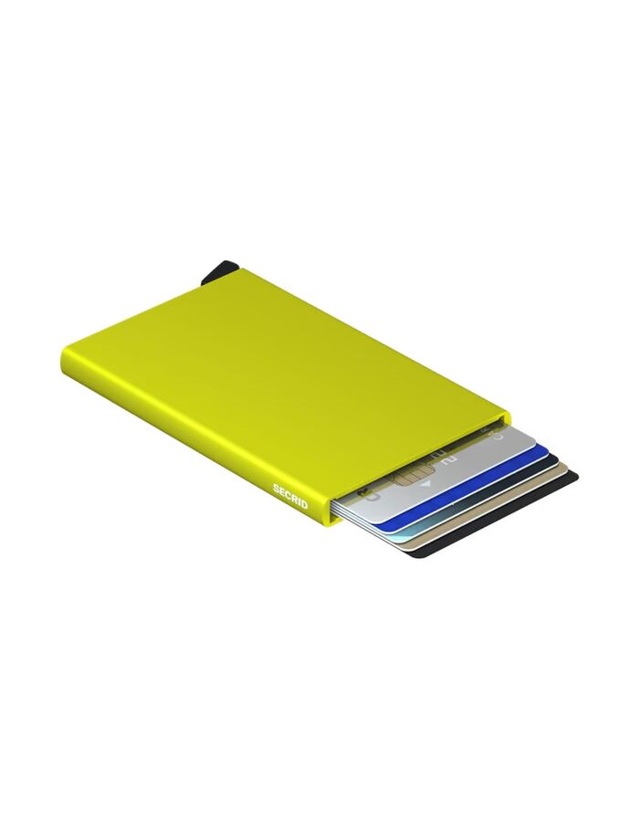 Cardprotector aluminium kaarthouder met RFID lime
