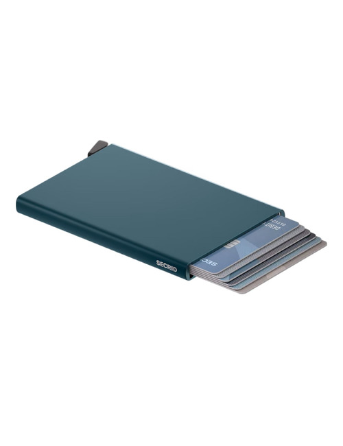 Cardprotector aluminium kaarthouder teal