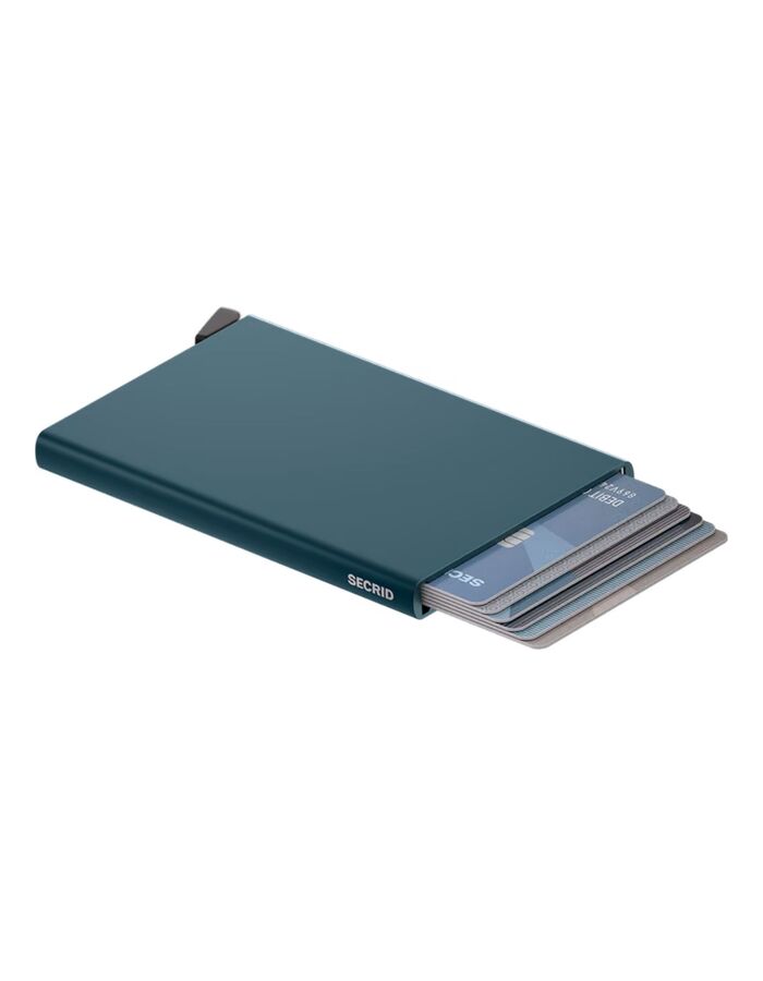 Cardprotector aluminium kaarthouder teal