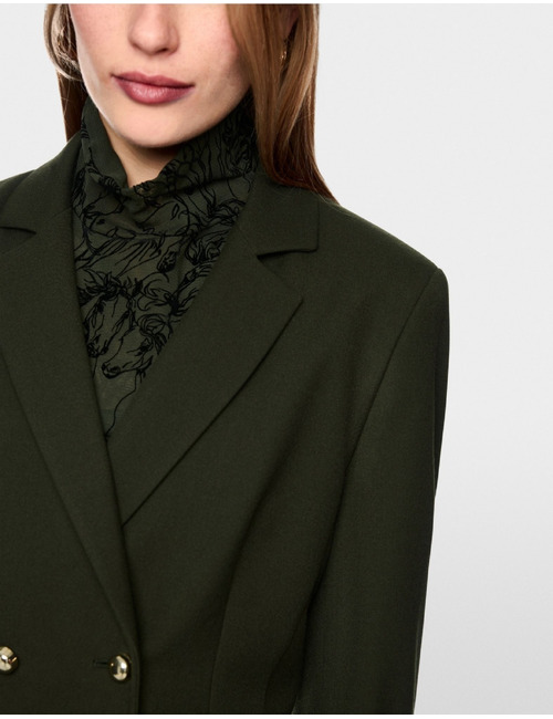 Getailleerde double-breasted blazer forest night new