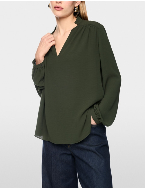 Blouse met decoratieve knopen forest night new