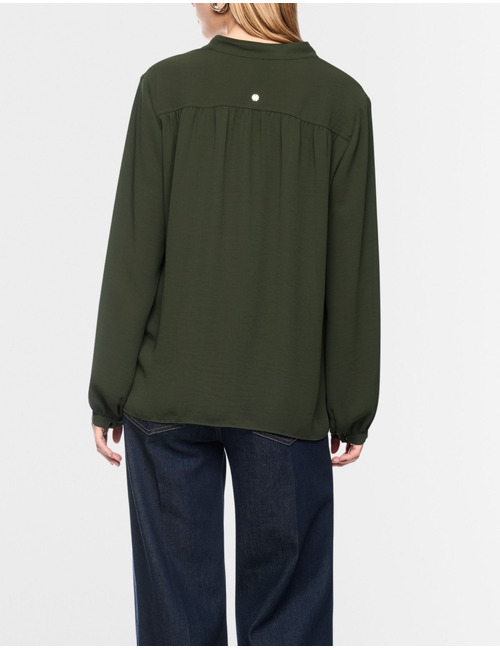 Blouse met decoratieve knopen forest night new