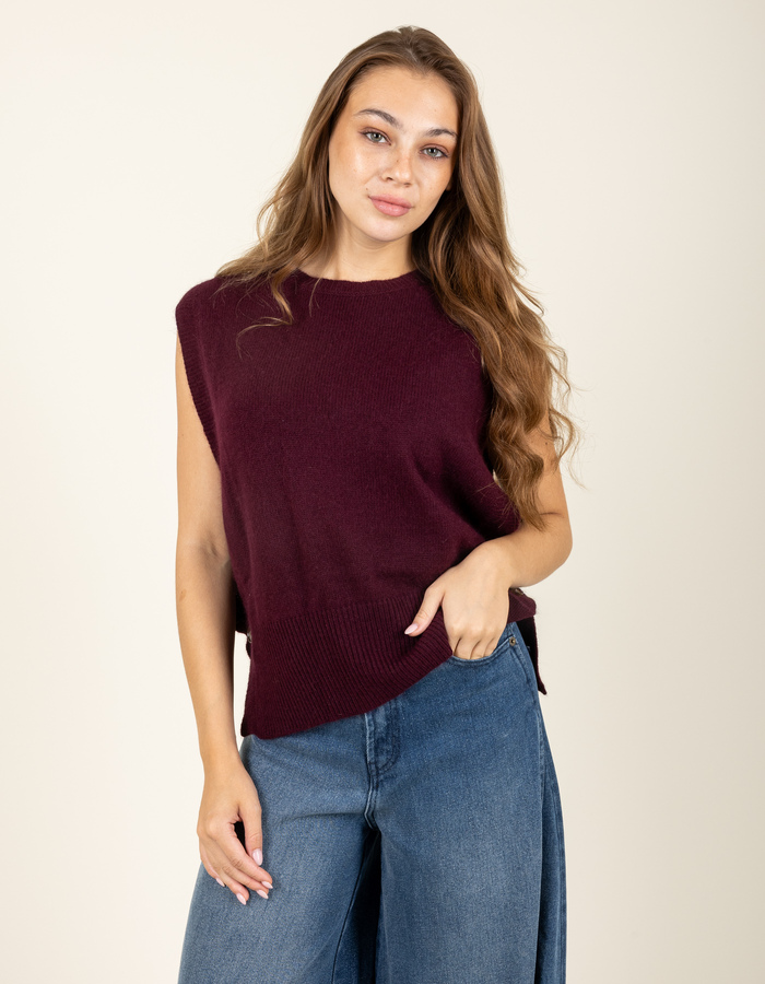 Lalotti gilet zonder mouw rood