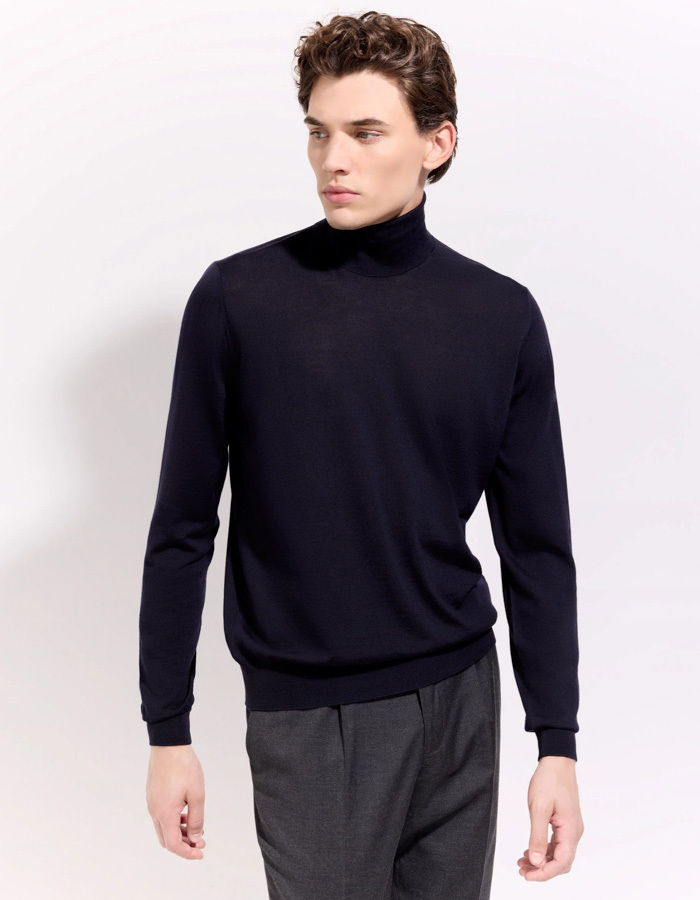 coltrui in Royal Merino wol navyblauw