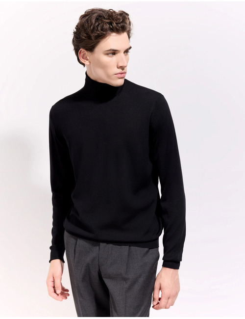 coltrui in Royal Merino wol zwart