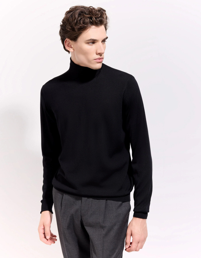 coltrui in Royal Merino wol zwart
